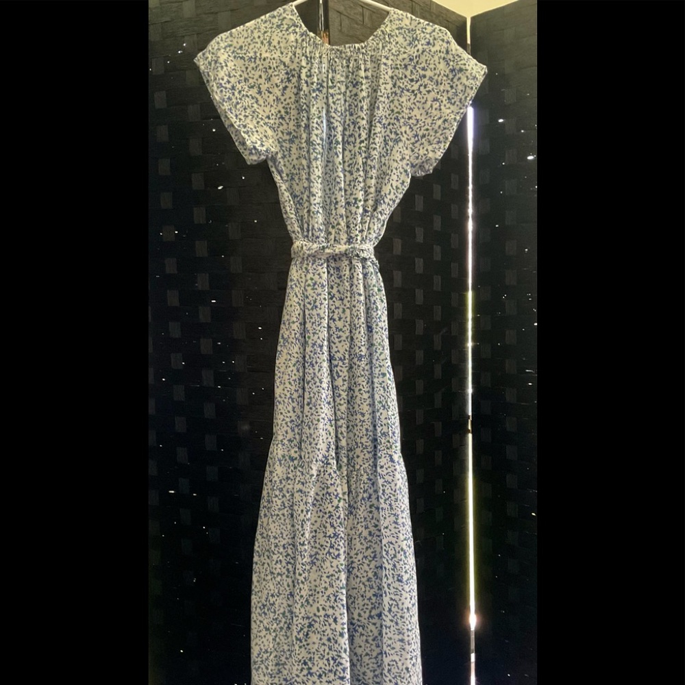 Mirth Cotton Blue/Green Floral Maxi | Size S